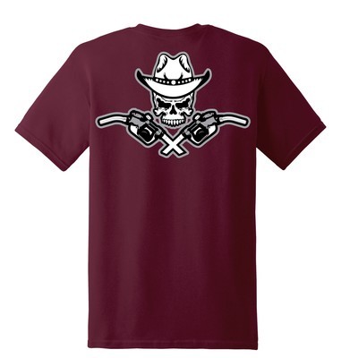 Diesel Life Cowboy Hat Short Sleeve T-Shirt - Maroon