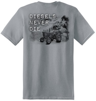 Diesel Life's Diesels Never Die Short Sleeve - Gravel