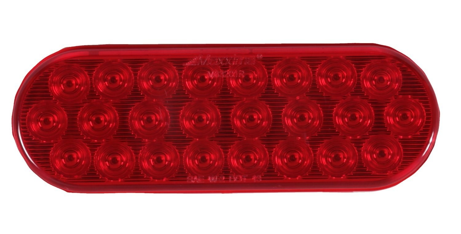 Oval LED Warning Light - 7 Selectable Flash Patterns in Different Colors