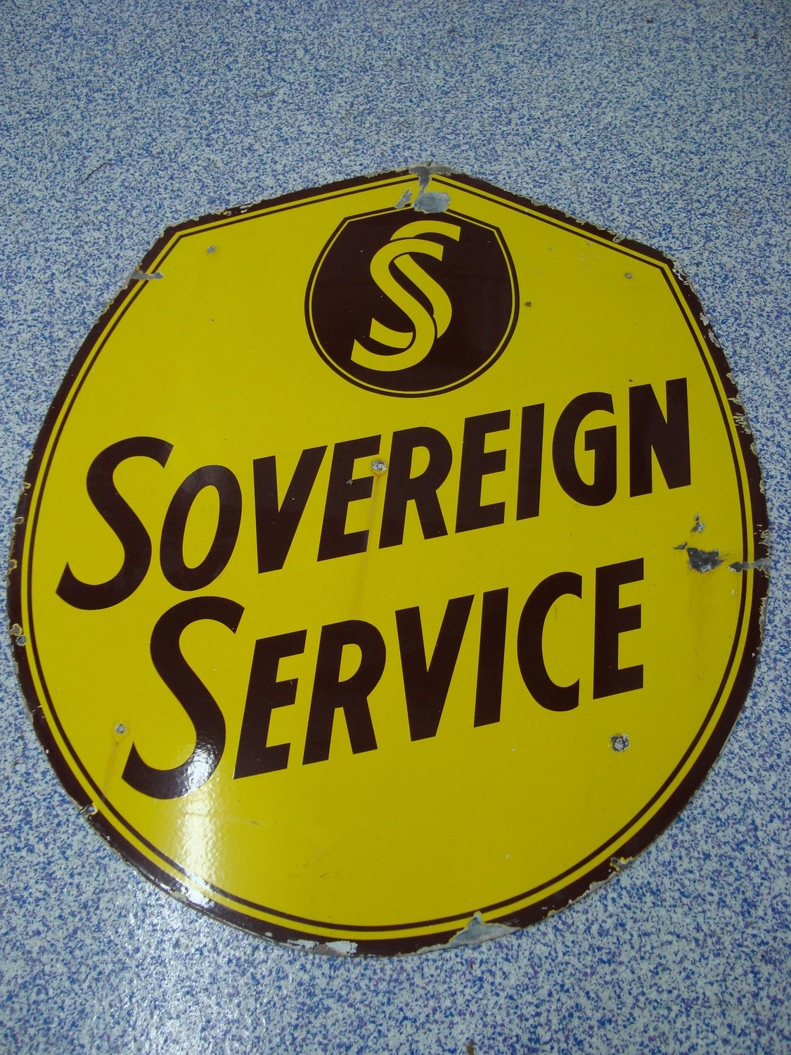Antique Sovereign Service Doubled Sided sign