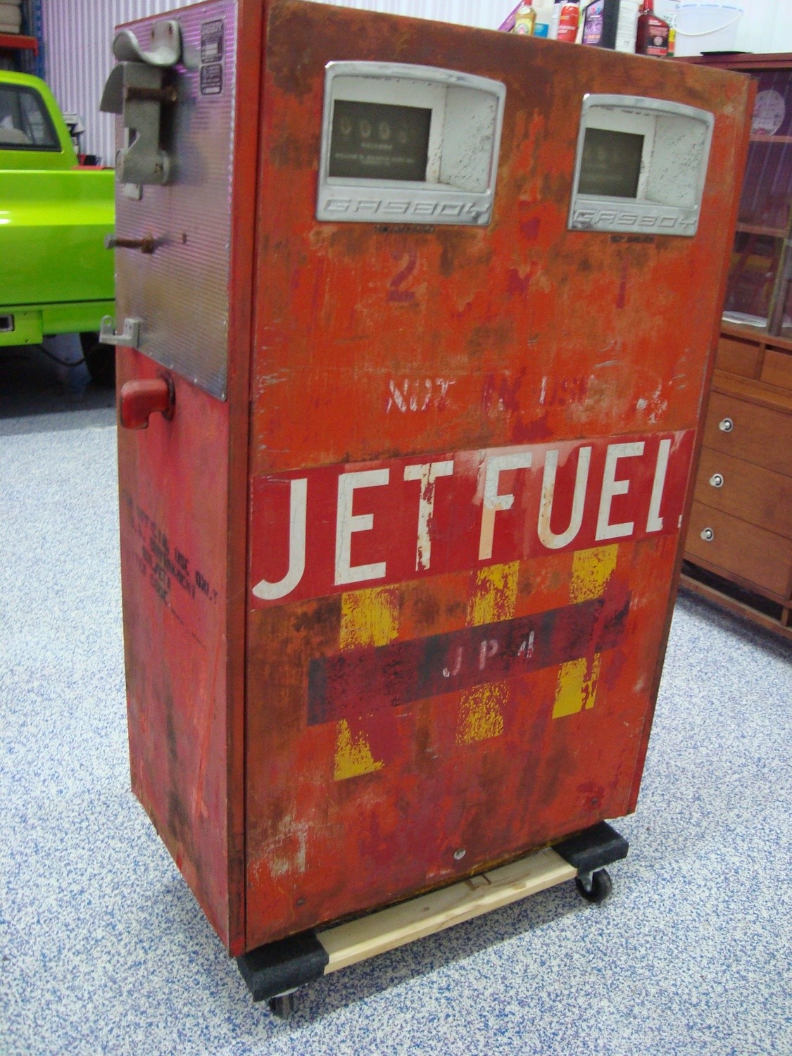 Antique Jet Fuel &amp; Diesel Military Fuel Pump (works)