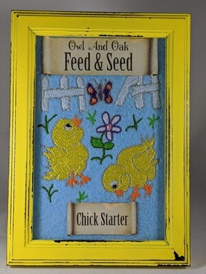 Farmhouse Chickens Trio - Embroidered Artwork
