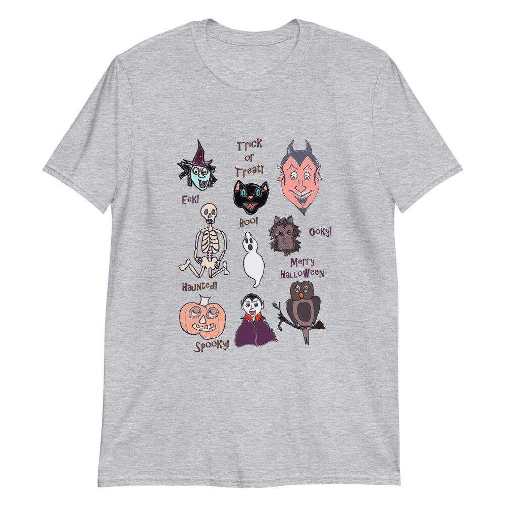 Vintage Halloween Characters T-Shirt