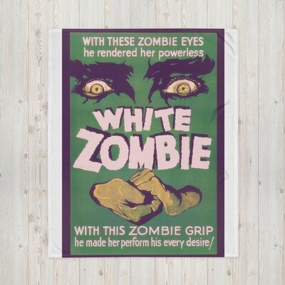 White Zombie Movie Poster Throw Blanket