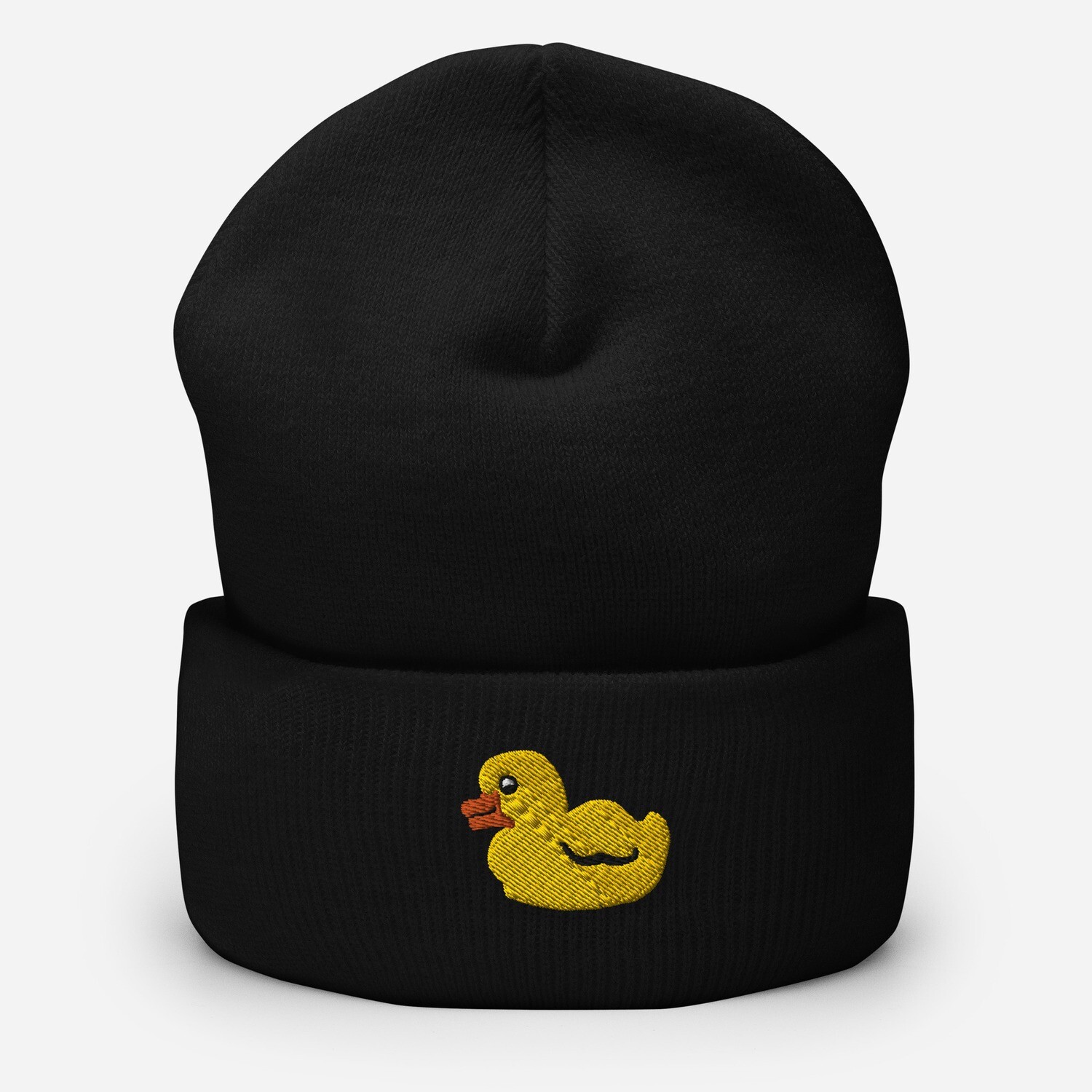 Rubber Ducky Cuffed Beanie, Color: Black