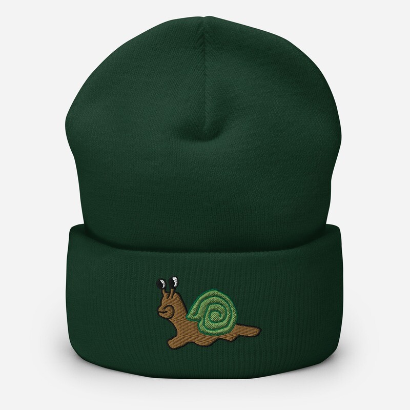 Snail Cuffed Beanie