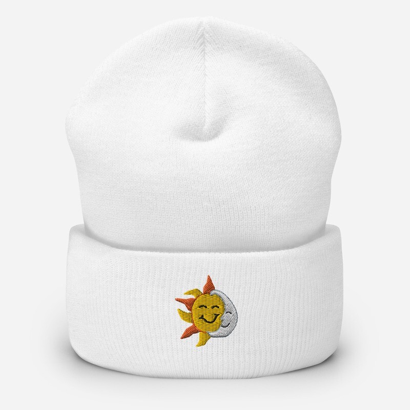 Sun And Moon Cuffed Beanie