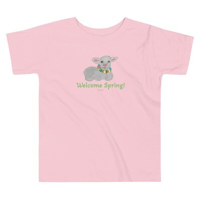 Lamb Welcome Spring Toddler Short Sleeve Tee