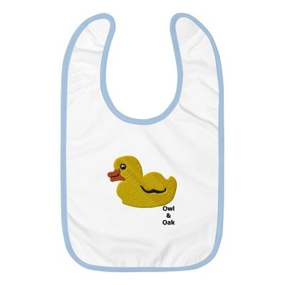 Rubber Duck Embroidered Baby Bib