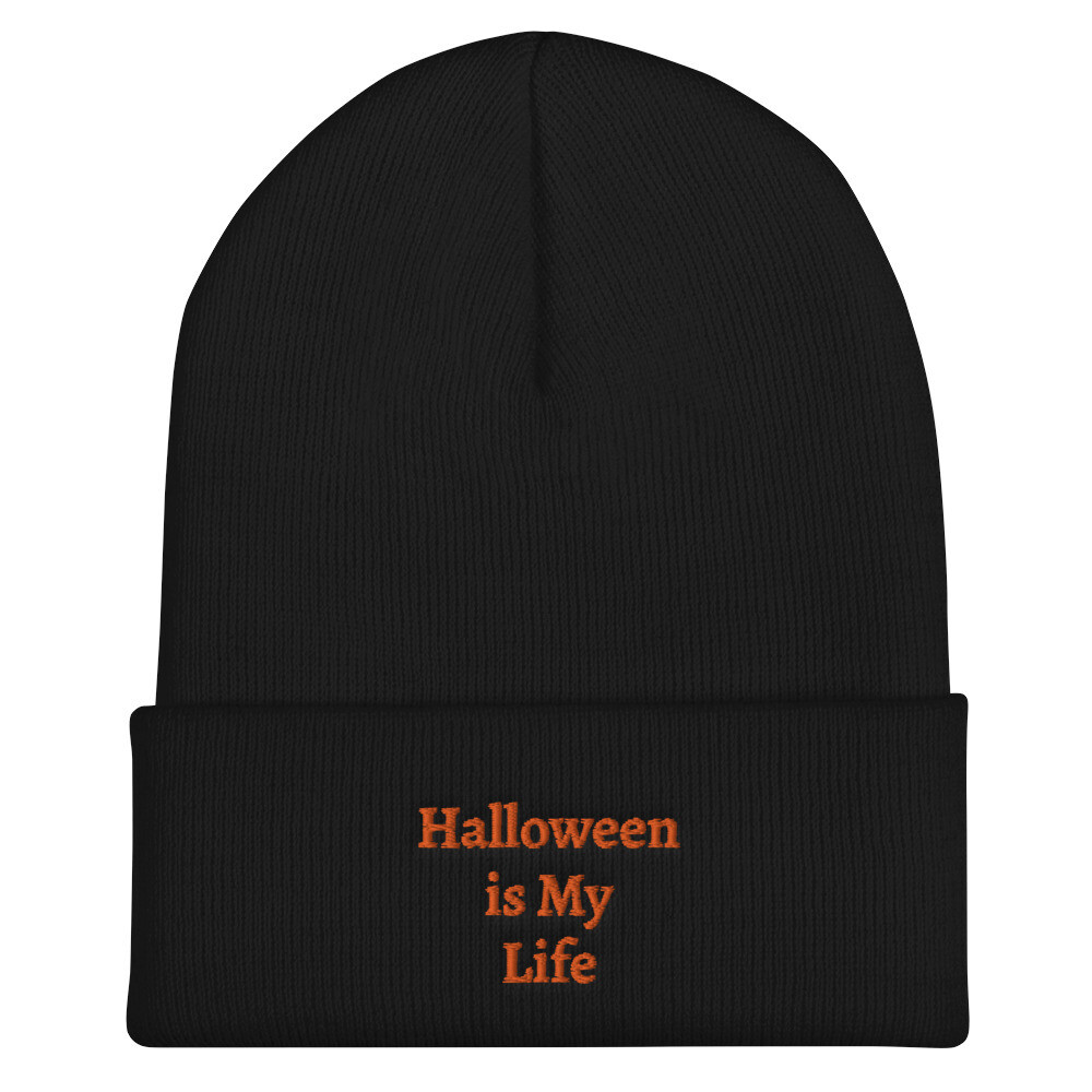 Halloween Is My Life Cuffed Beanie, Color: Black