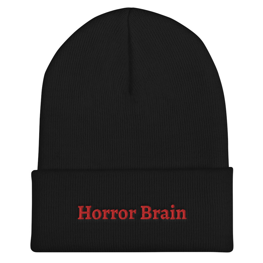 Horror Brain Cuffed Beanie, Color: Black
