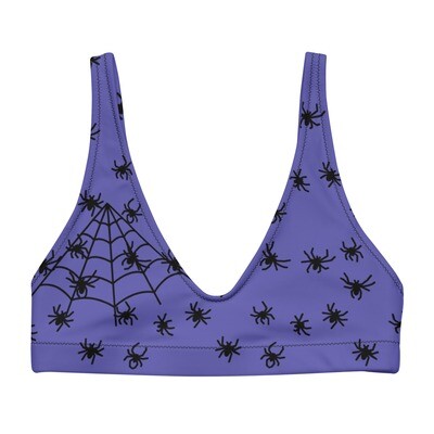 Spiders and Web Recyled padded bikini top