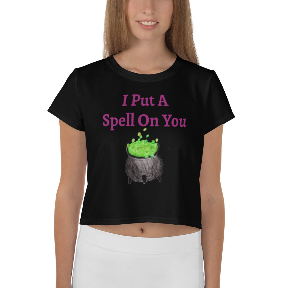 I Put A Spell On You All-Over Print Crop Tee