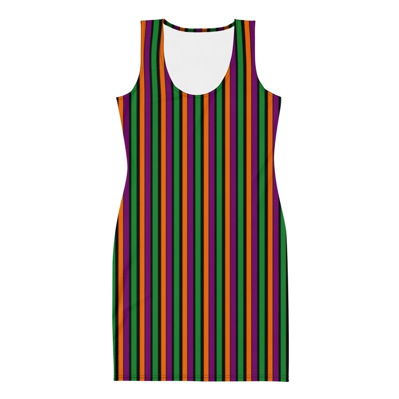 Spooky Carnival Striped Dress