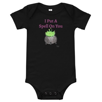 I Put A Spell On You Baby Short-Sleeved One Piece