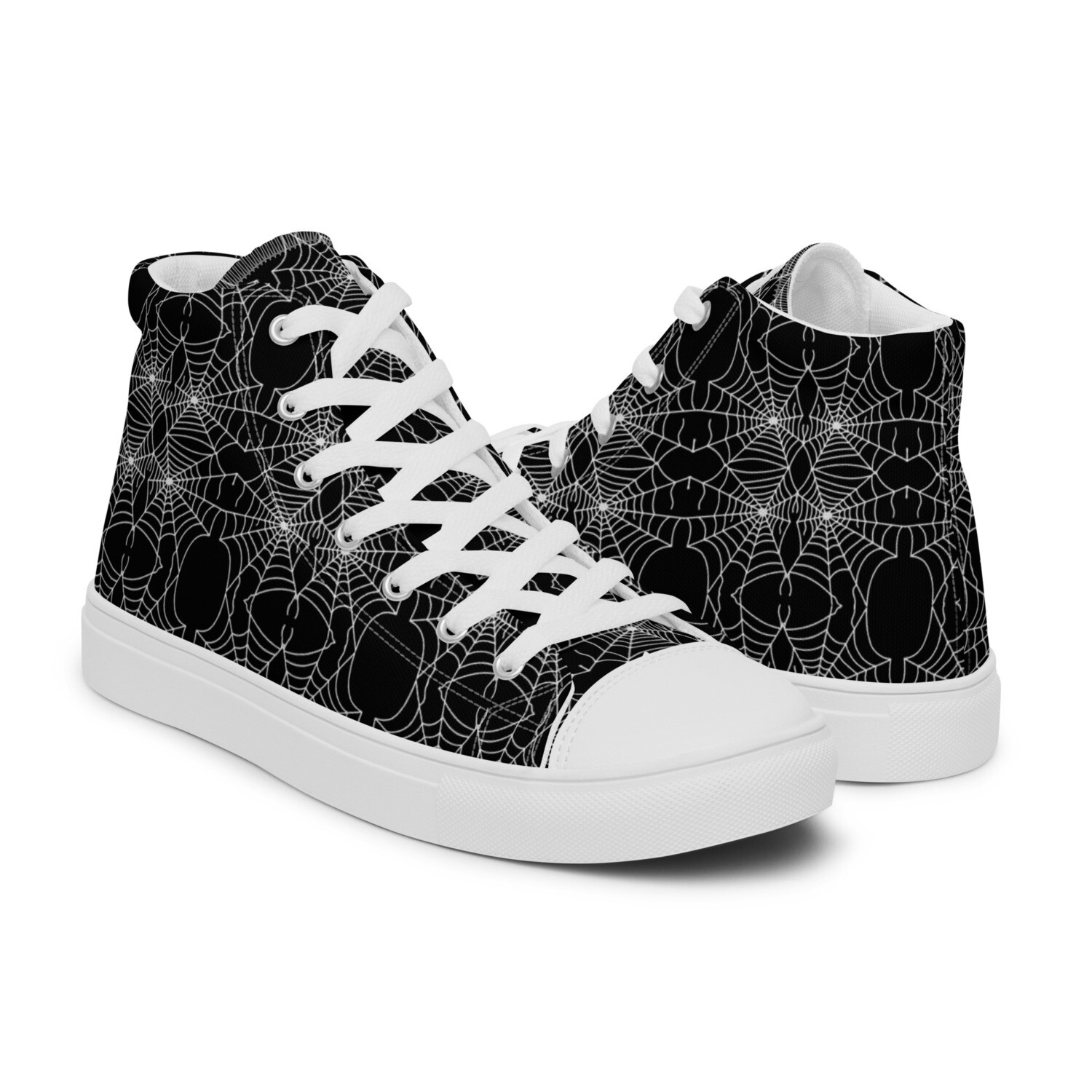Spider Webs Women’s high top canvas shoes