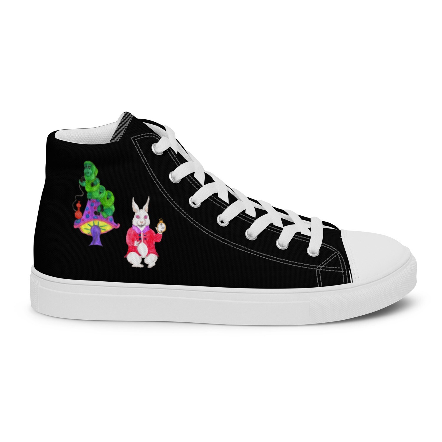Alice In Wonderland women’s high top canvas shoes
