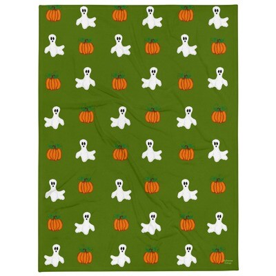 Ghosts and Pumpkins Throw Blanket