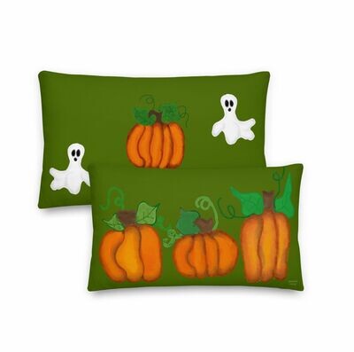 Ghosts and Pumpkins Premium Pillow