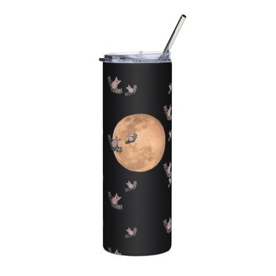 Bats and Full Moon Stainless Steel Tumbler