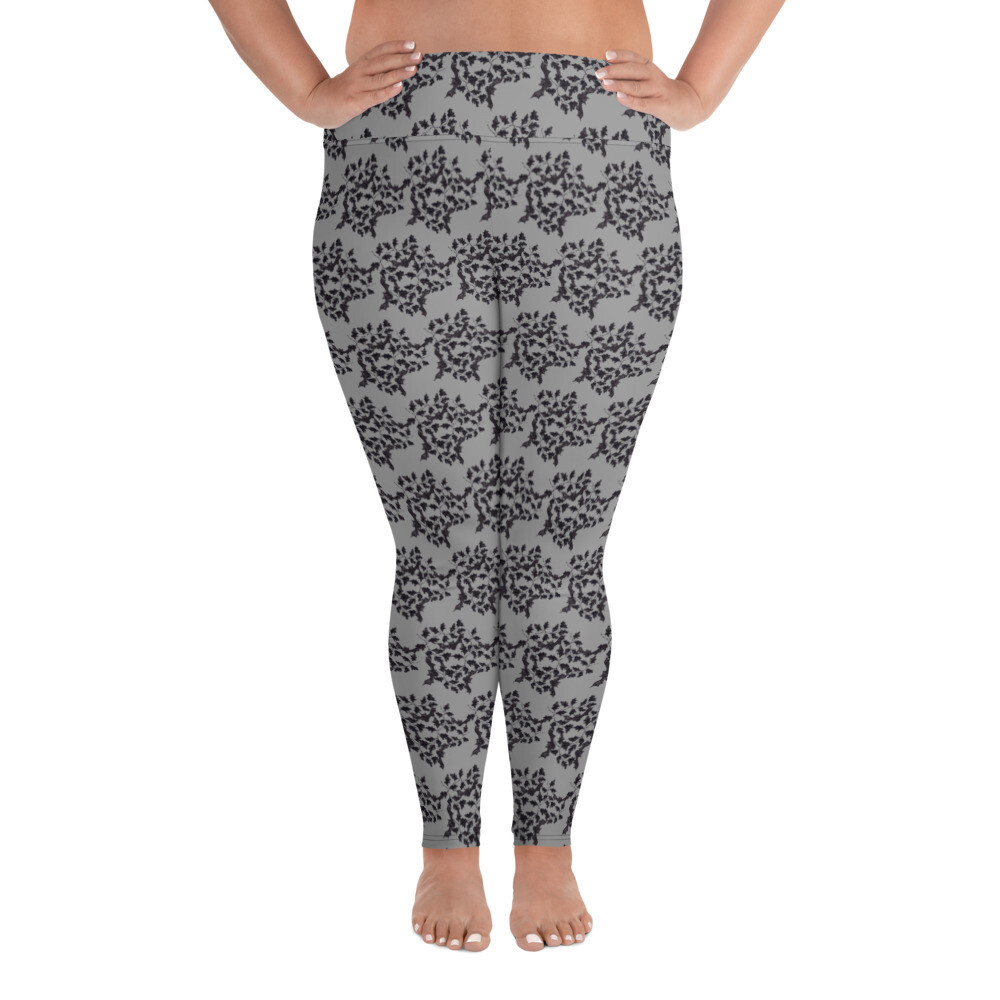 Eerie Bats and Branches Plus Size Leggings