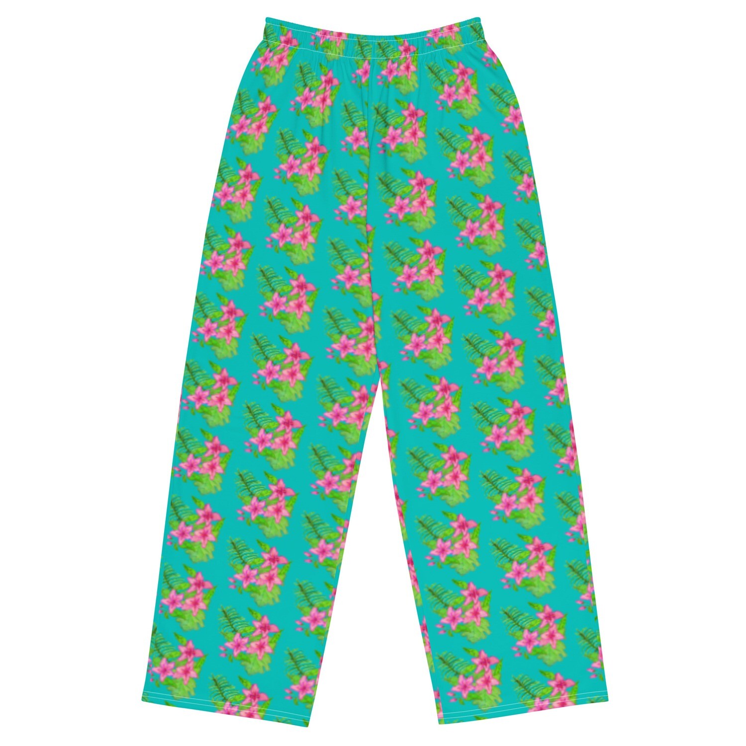 Tropical Floral  wide-leg pants