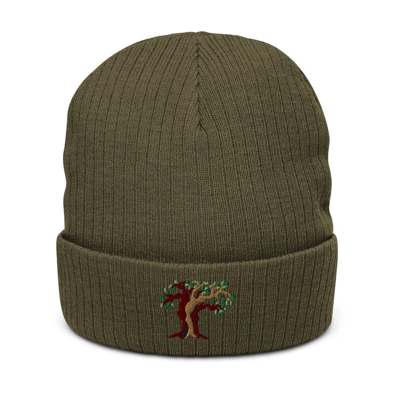 Tree of Life Ribbed knit beanie