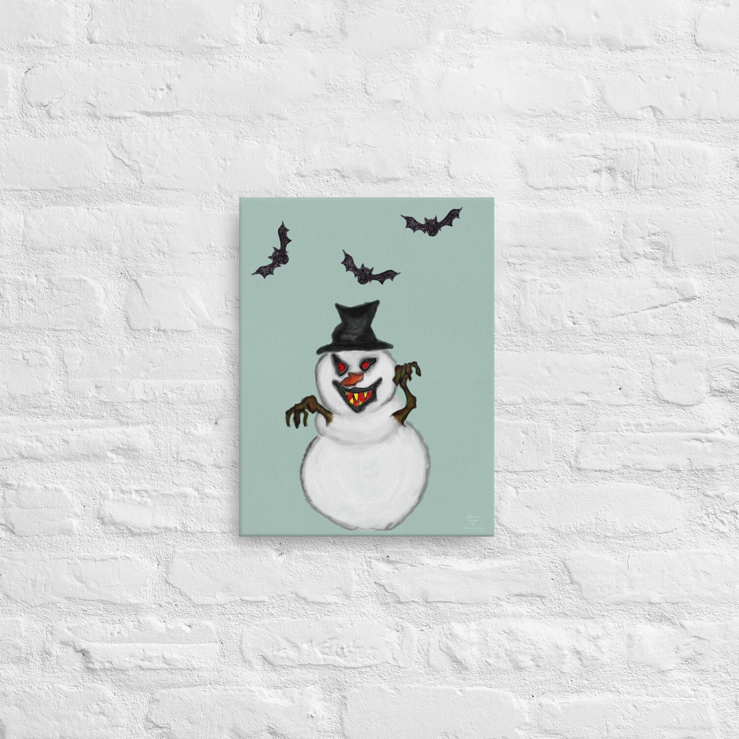 Wicked Snowman Canvas Print Artwork