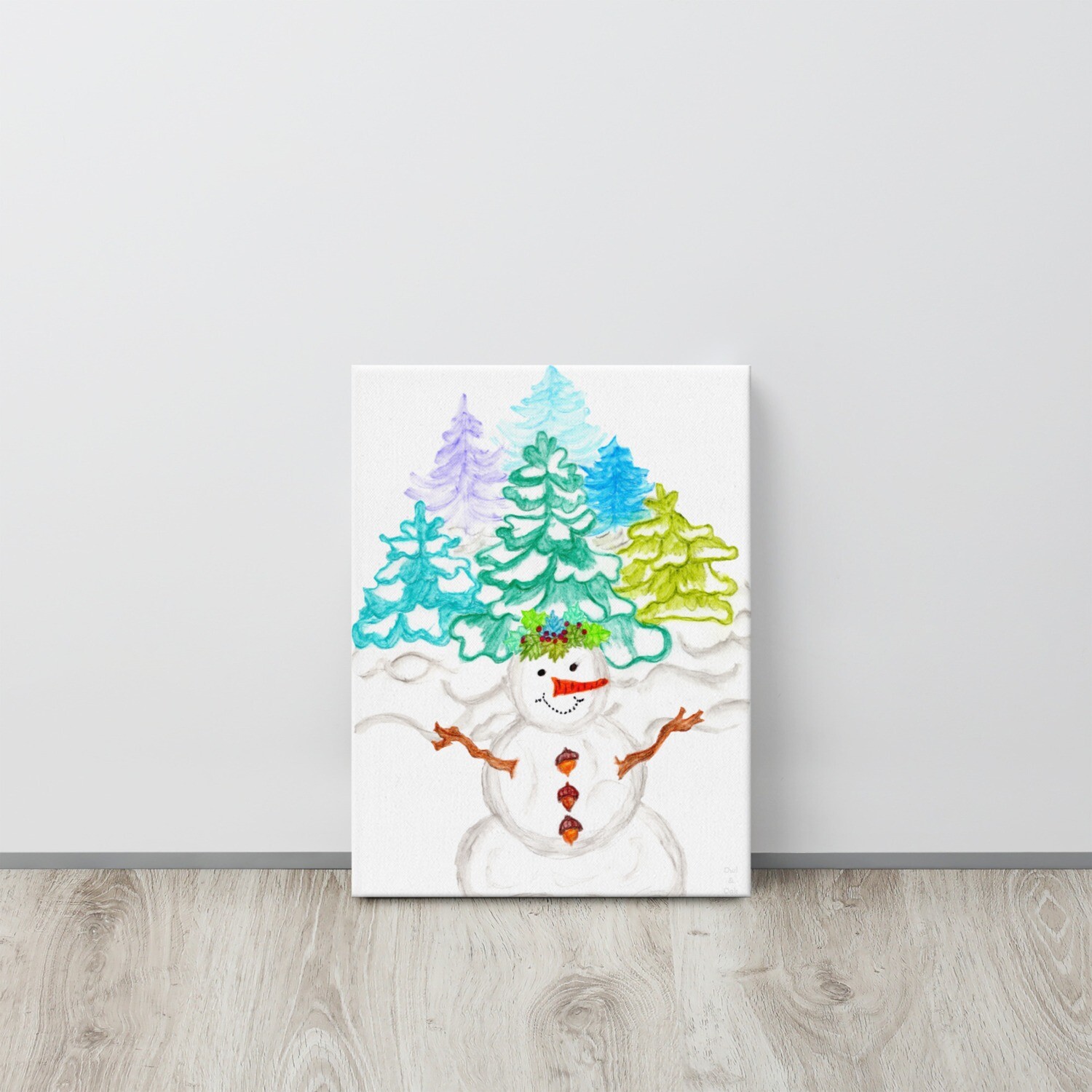 Enchanting Winter Snowgirl  Canvas Art