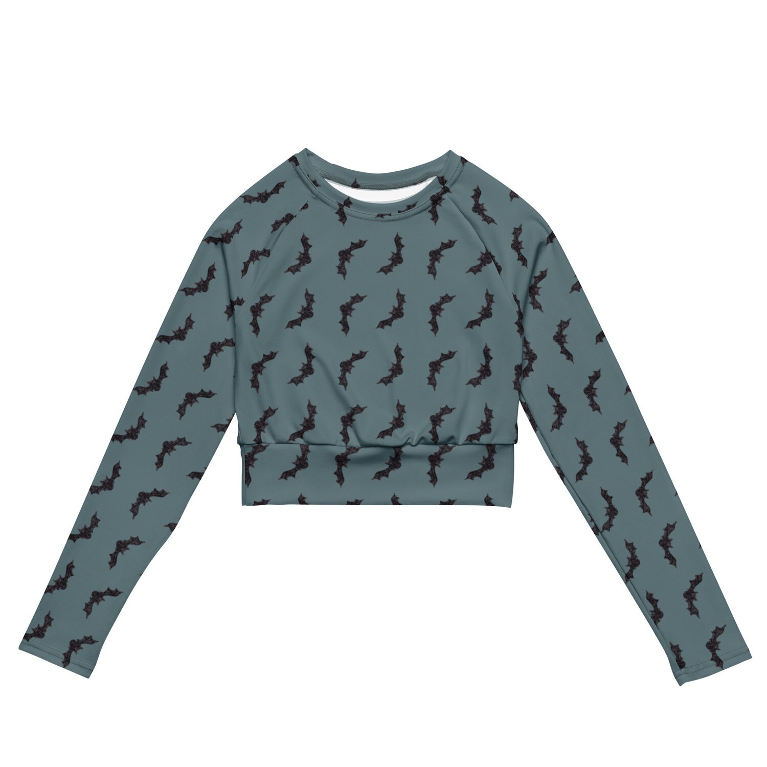 Gothic Bat Recycled long-sleeve crop top