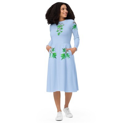 Ivy long sleeve midi dress