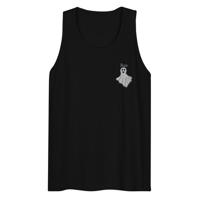 Embroidered Halloween Comfy Premium Tank Top - Ghost