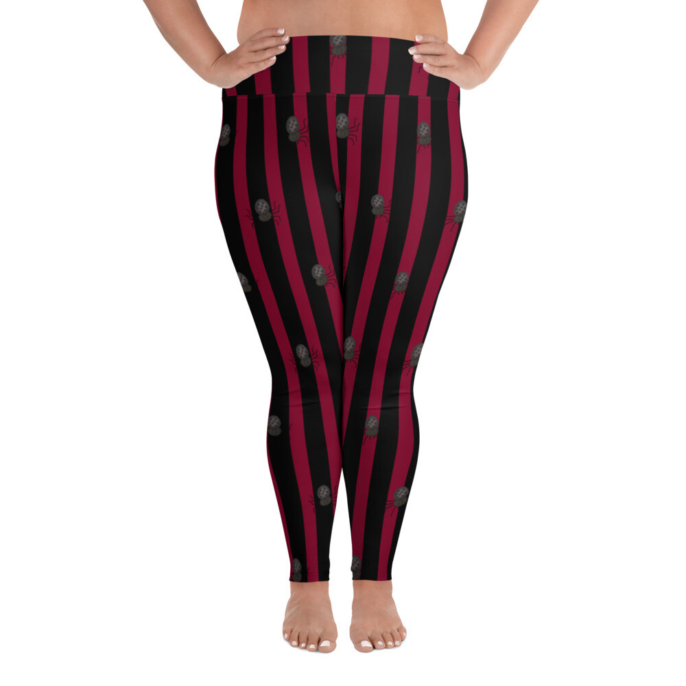Spiders and Stripes Plus Size Leggings