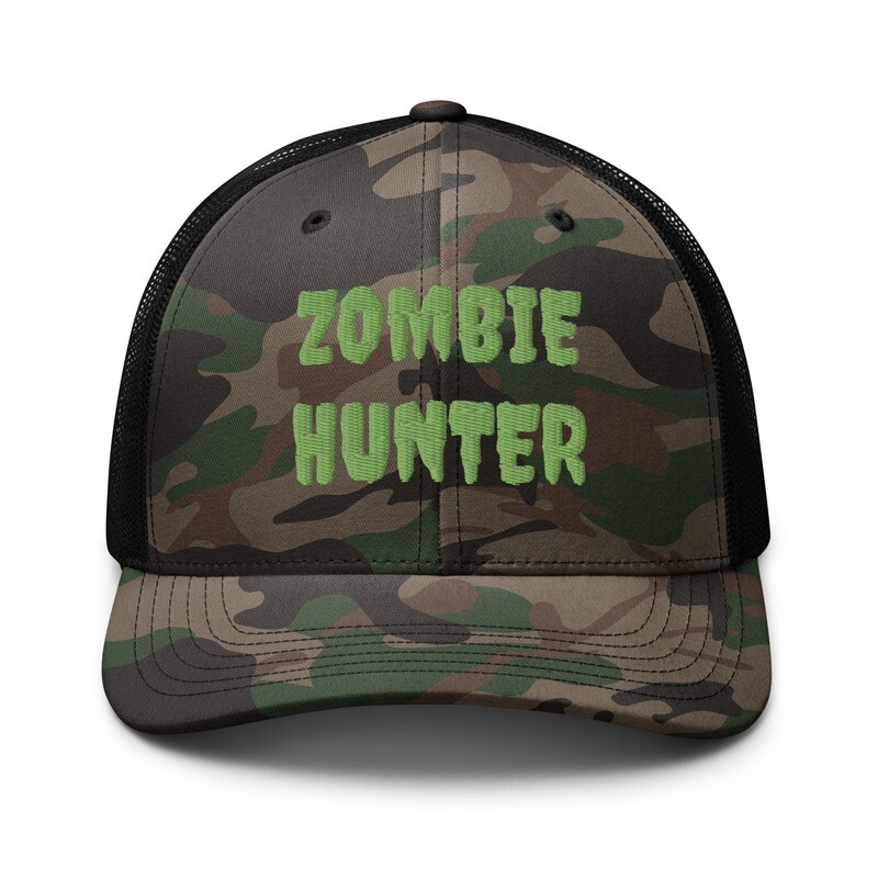 Zombie Hunter Camouflage Embroidered Trucker Hat