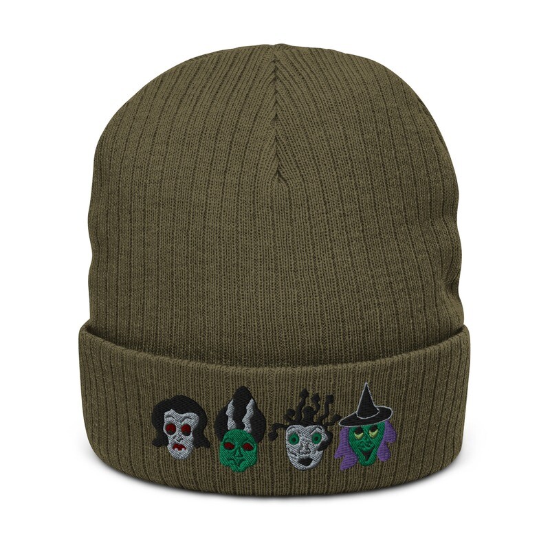 Classic Horror Movie Girls Ribbed knit beanie