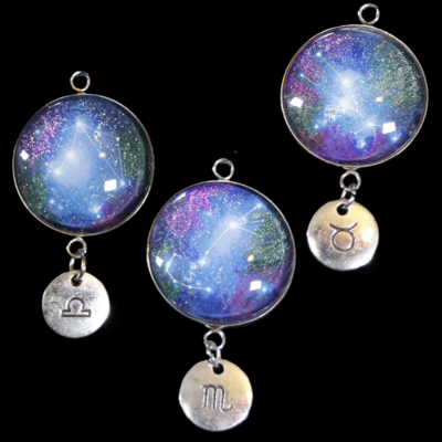Astrological Sign Constellation Necklace with Zodiac Pendant Charm