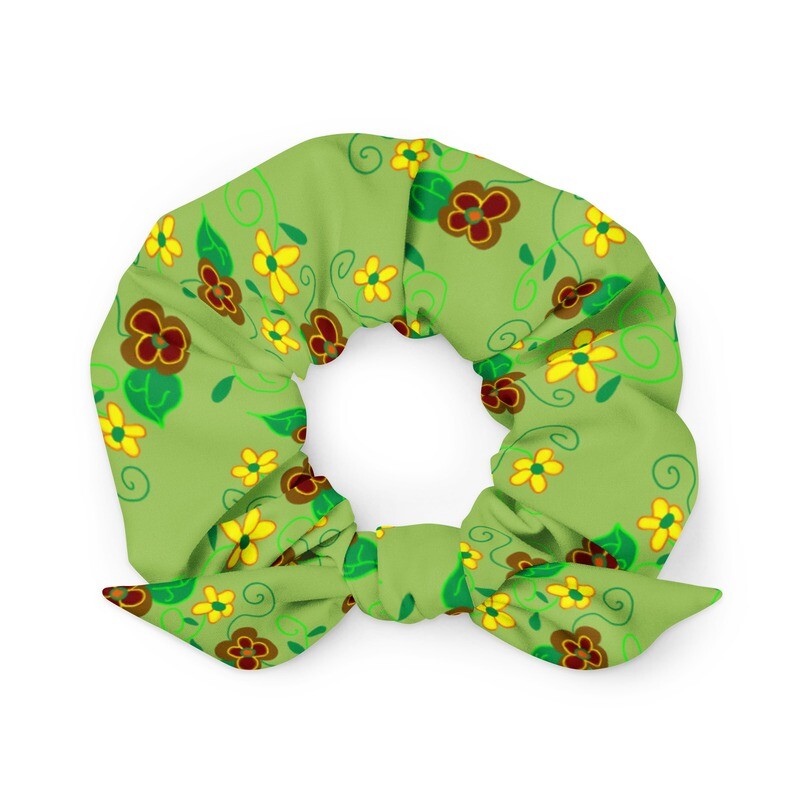 Boho Flowers Recycled Scrunchie