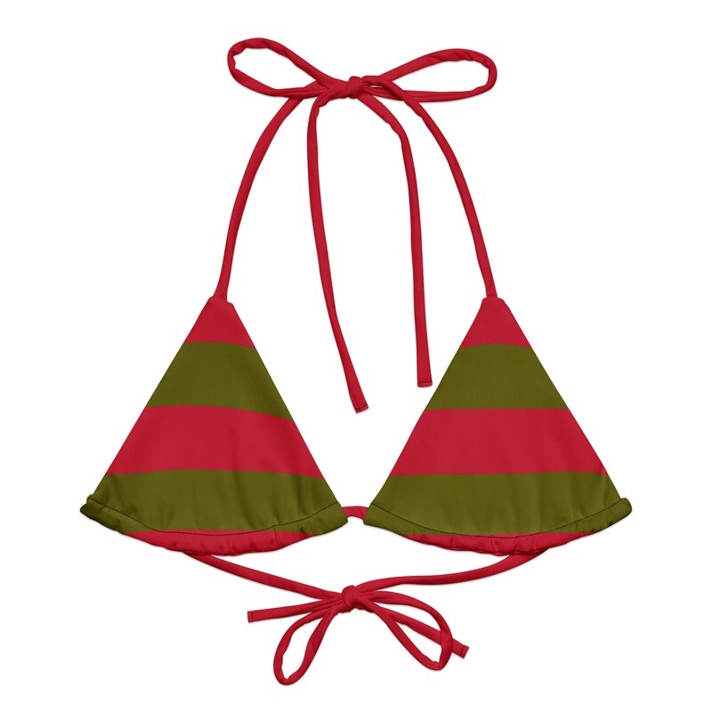 Freddy Krueger All-over print recycled string bikini top
