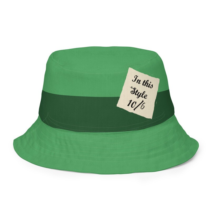 Alice In Wonderland Mad Hatter Hat Reversible bucket hat