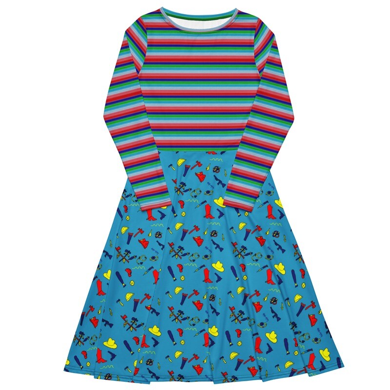 Chucky long sleeve midi dress