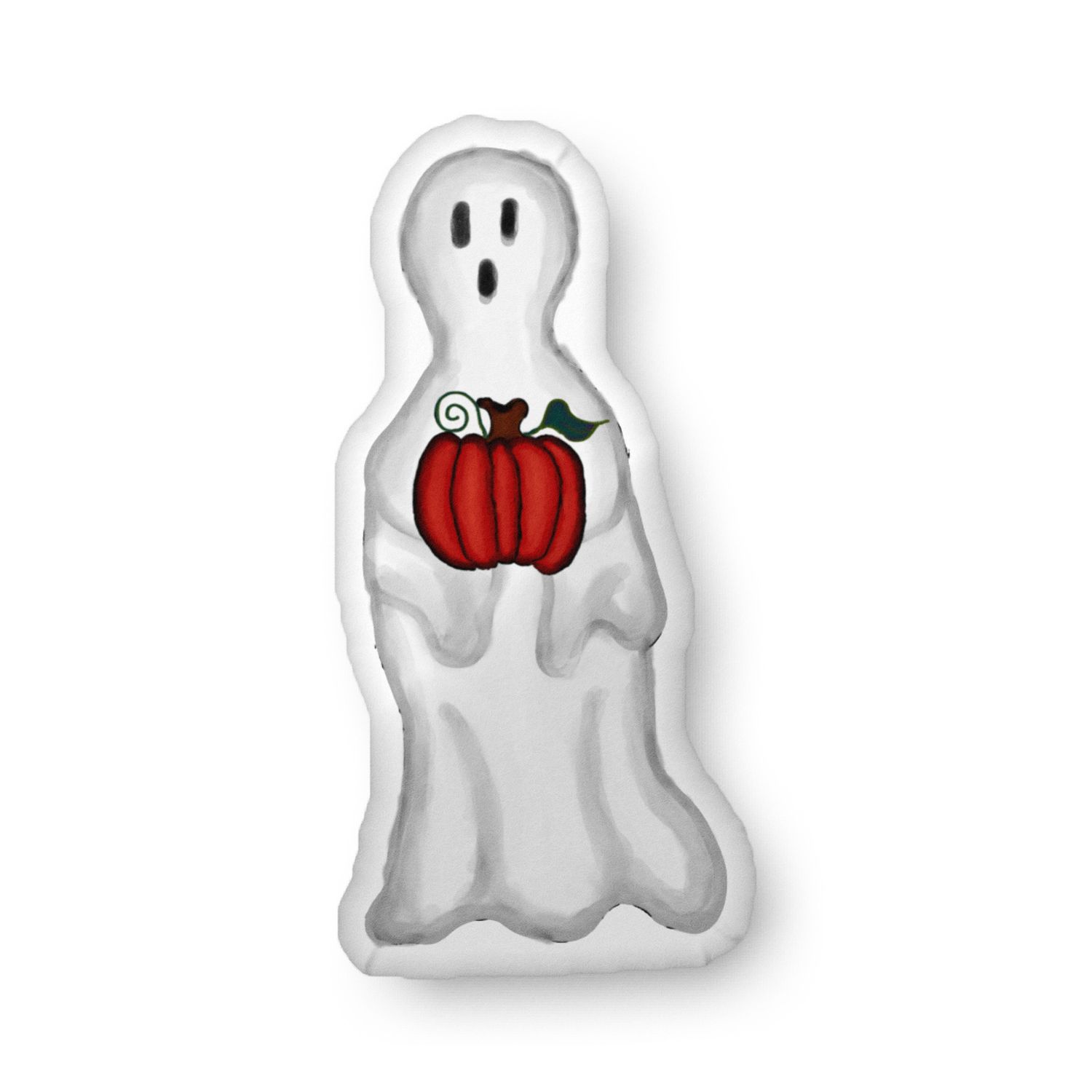 Ghost with Pumpkin Pillow