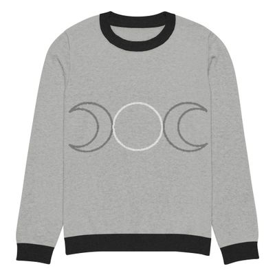 Triple Goddess Knitted crew neck sweater