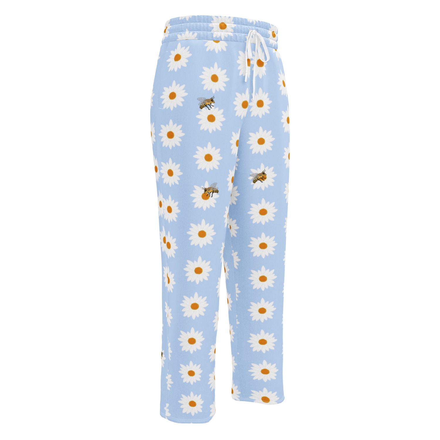 Daisies and Bees Wide-Leg Joggers