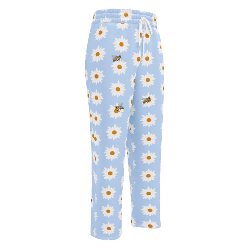 Daisies and Bees Wide-leg Joggers