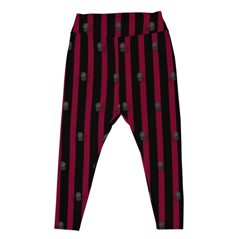 Spiders and Stripes Plus Size Leggings