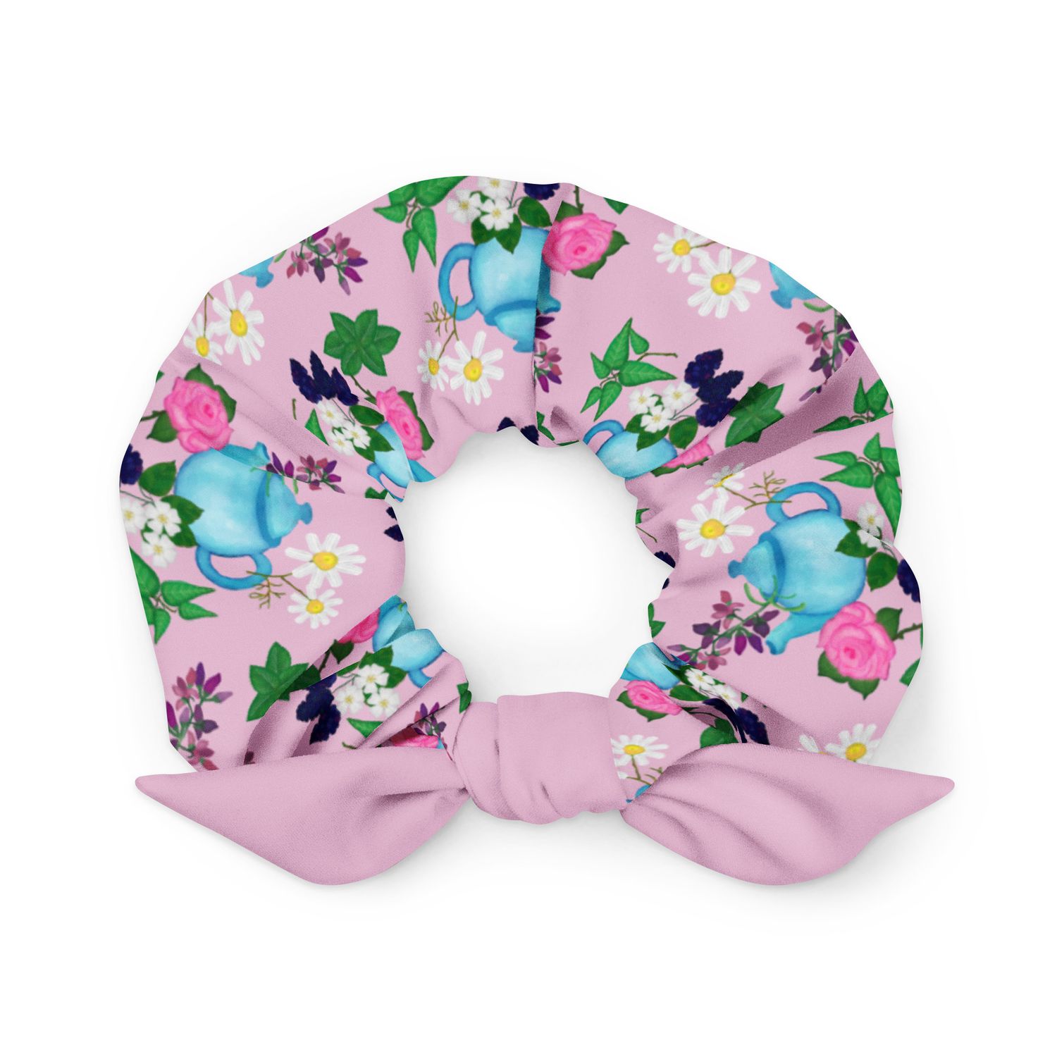 Tea Time Recycled Scrunchie