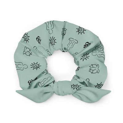 Yoga Symbols Recycled Scrunchie