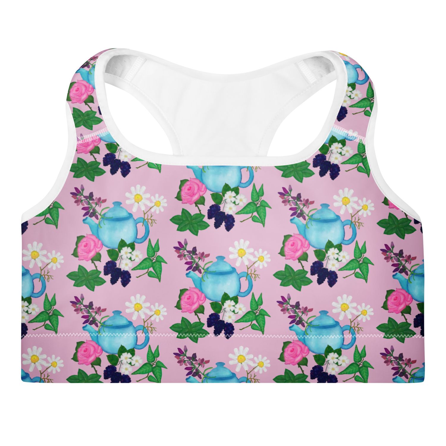 Tea Time Padded Sports Bra
