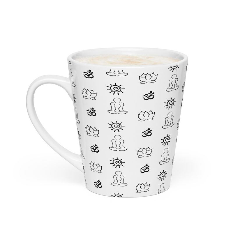 Yoga Symbols Latte Mug