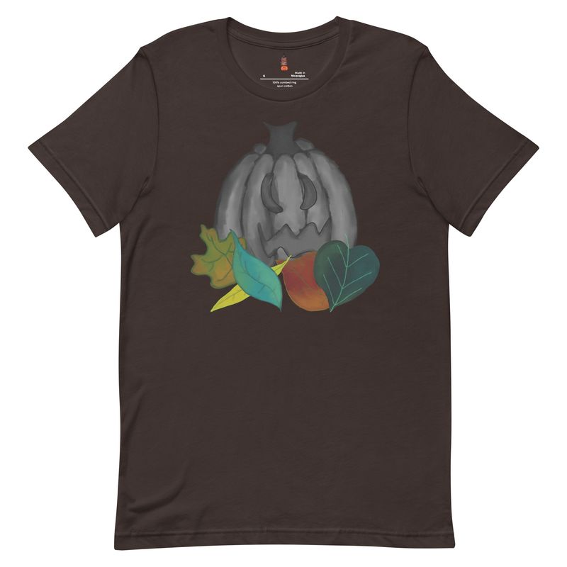 Vintage Jack O Lantern In Fall Leaves T-shirt
